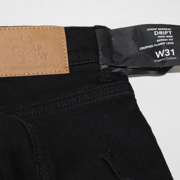 NWT Cheap Monday Drift Cropped Flared Skinny High - Picture 5 of 5